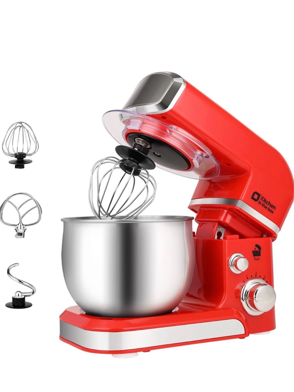 Kitchen in the Box SC-627 3L Stand Mixer 300W 6-Speed Red